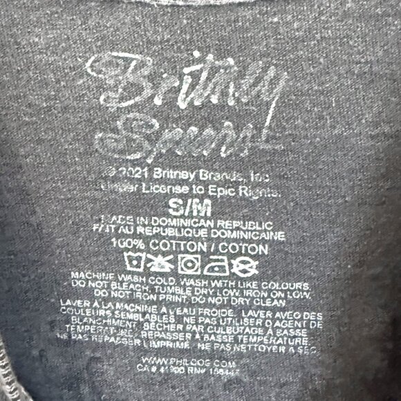 Britney Spears T Shirt Men's Small-Medium Gray Concert Tour 1999 Retro Music Tee - Picture 3 of 4